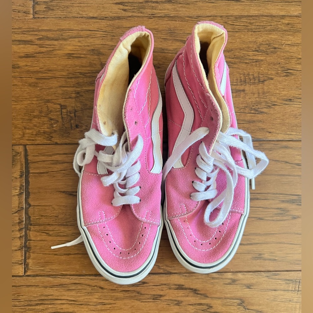 Vans pink hightops. Women’s size 8